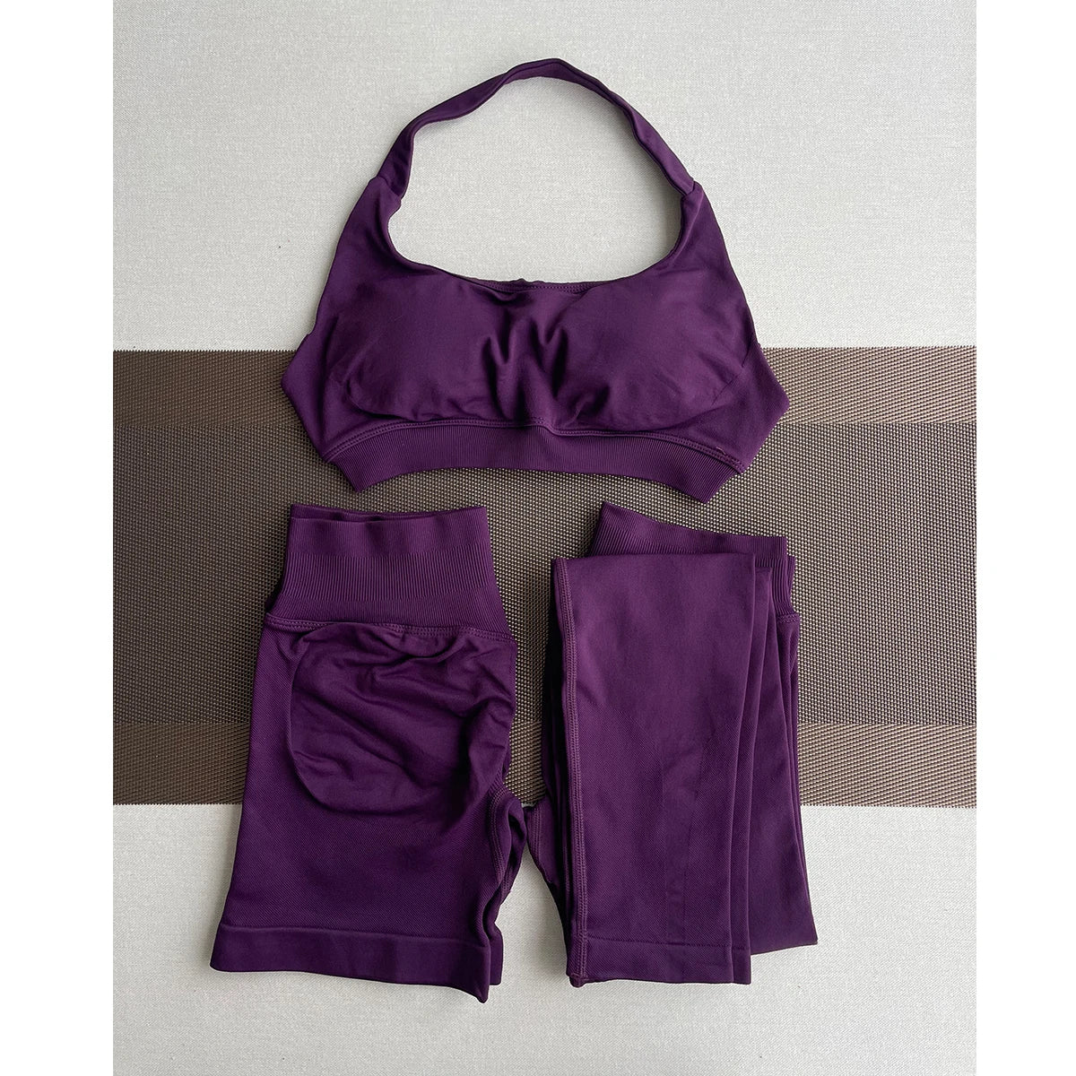 TKITK Seamless Leggings – Women’s Ribbed Gym Pants, Scrunch Bum Fitness Wear