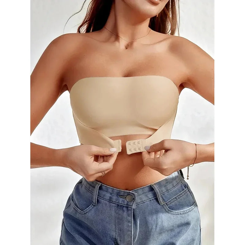 Women’s Strapless Seamless Front-Button Bra