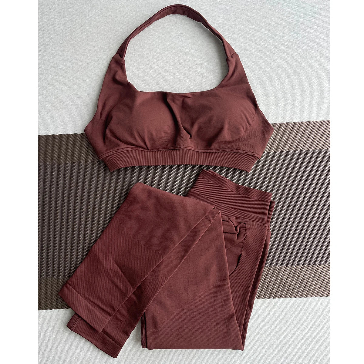 TKITK Seamless Leggings – Women’s Ribbed Gym Pants, Scrunch Bum Fitness Wear