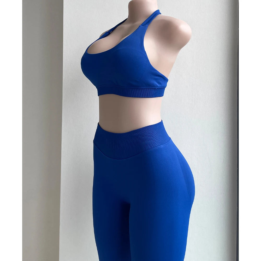 TKITK Seamless Leggings – Women’s Ribbed Gym Pants, Scrunch Bum Fitness Wear