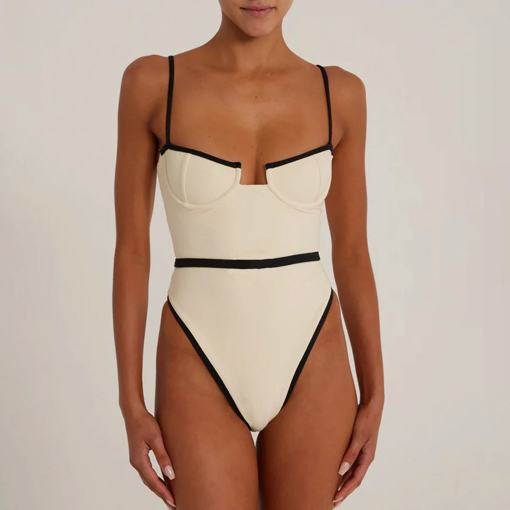 Sexy Women’s One-Piece Swimsuit – High-Waist Monokini, 2024 Beachwear