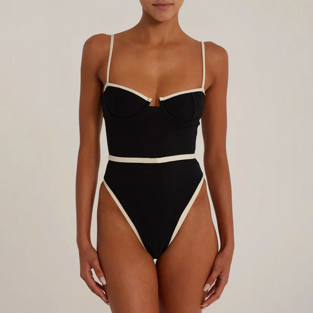 Sexy Women’s One-Piece Swimsuit – High-Waist Monokini, 2024 Beachwear