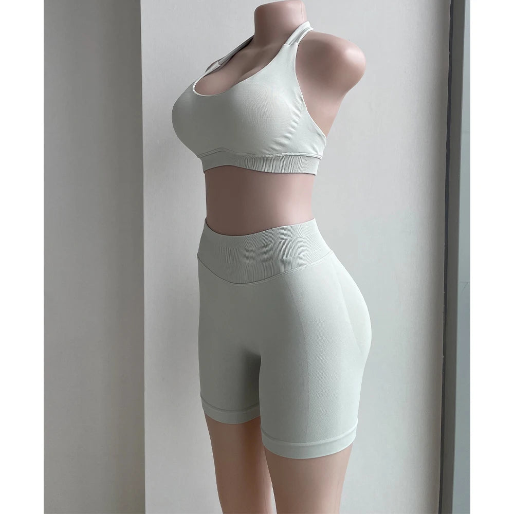 TKITK Seamless Leggings – Women’s Ribbed Gym Pants, Scrunch Bum Fitness Wear